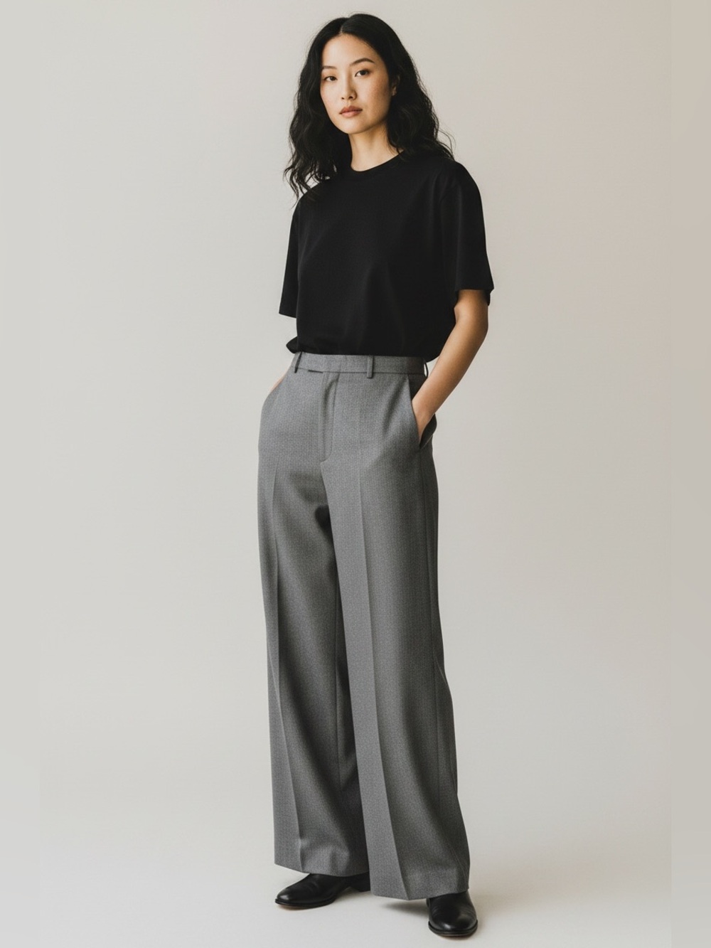 Aritzia Babaton Agency Grey Wool Blend Trousers Pants Sz 10 Minimalist Office